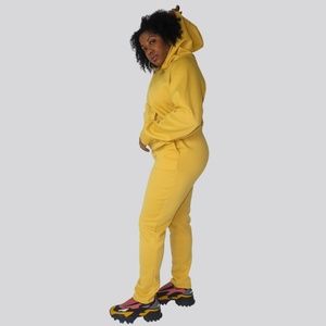 PLUSH JOGGER SET IN YELLOW